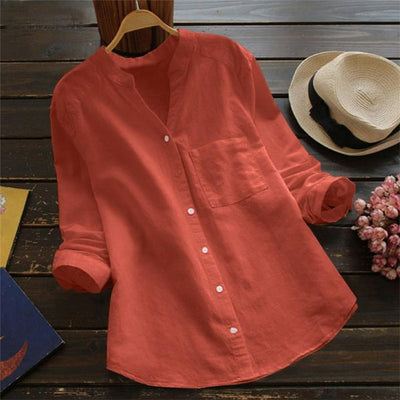 Greta | Camicia in lino a manica lunga elegante