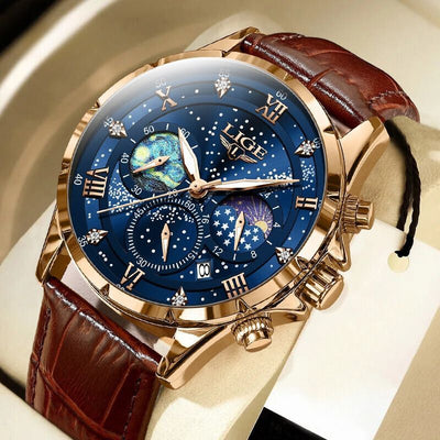 Orologio Elegante con Fase Lunare