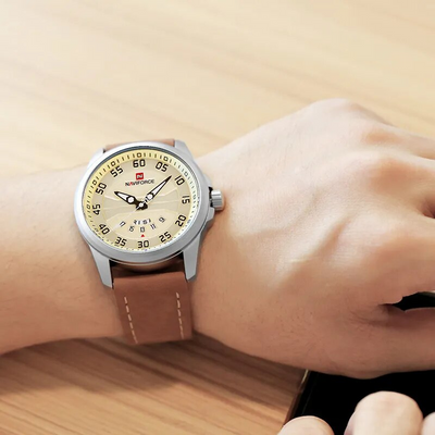 Orologio al Quarzo con Cinturino in Pelle