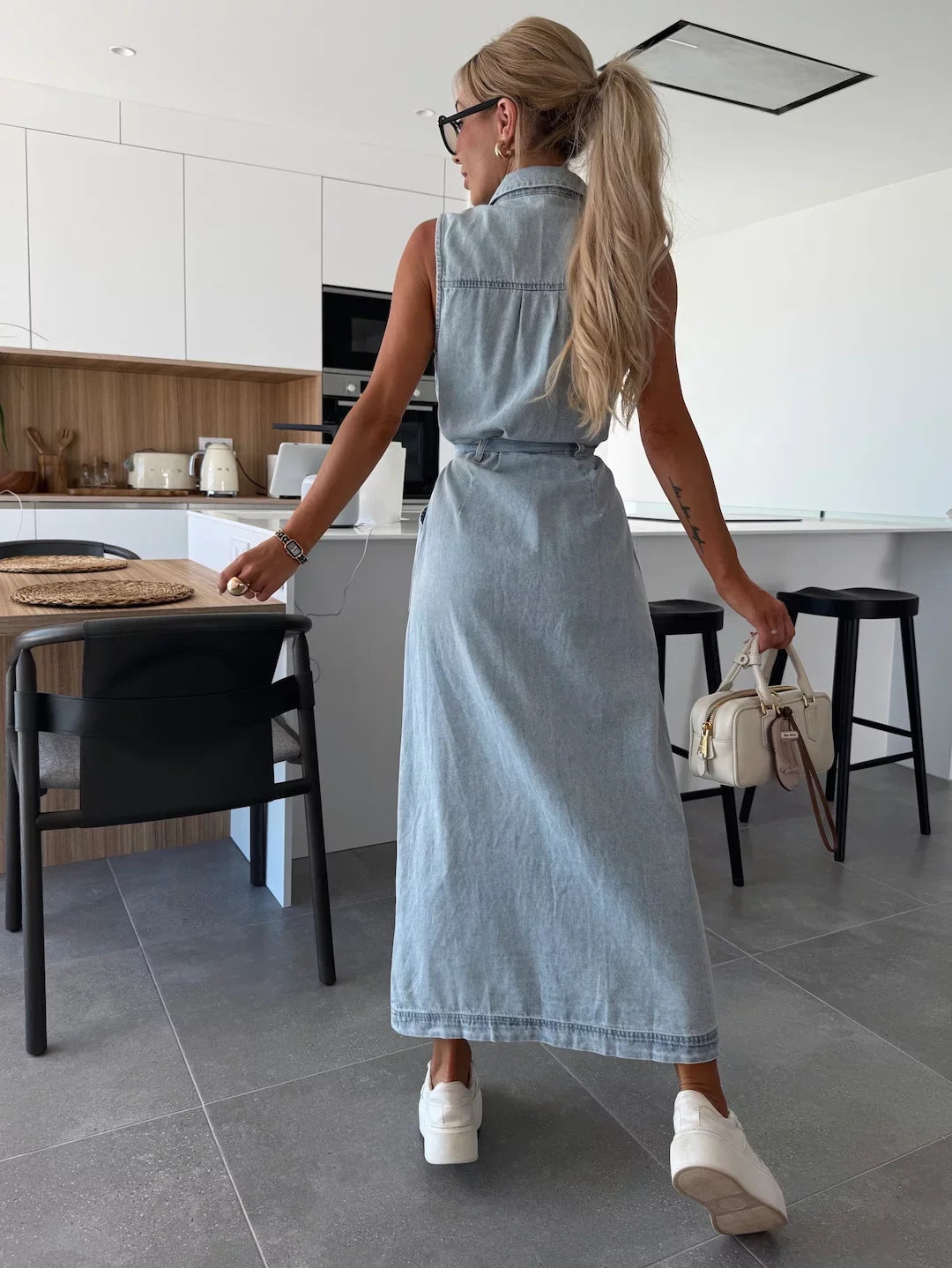 Louisa - Maxi Abito in Denim