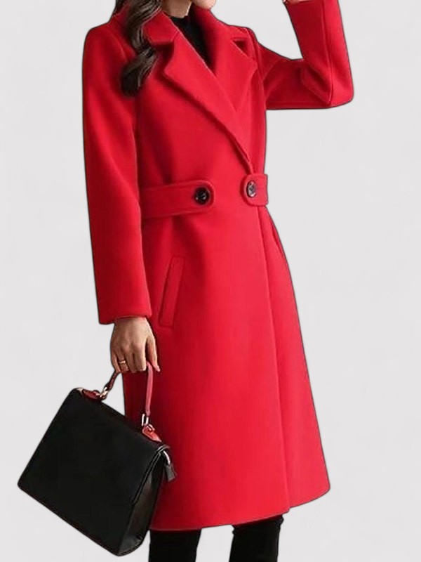 Clara - Cappotto in lana con cintura