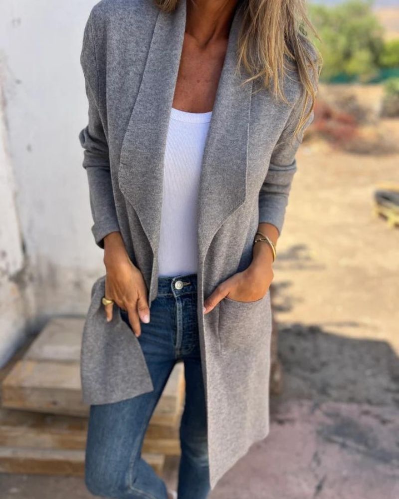 EIGONA - GIACCA CARDIGAN CON COLLETTO CASUAL