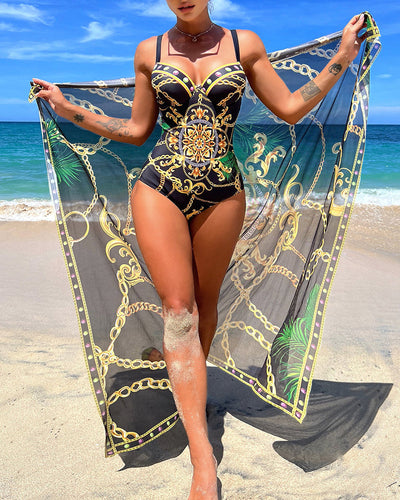 Marie | Costume da bagno push-up con gonna da spiaggia