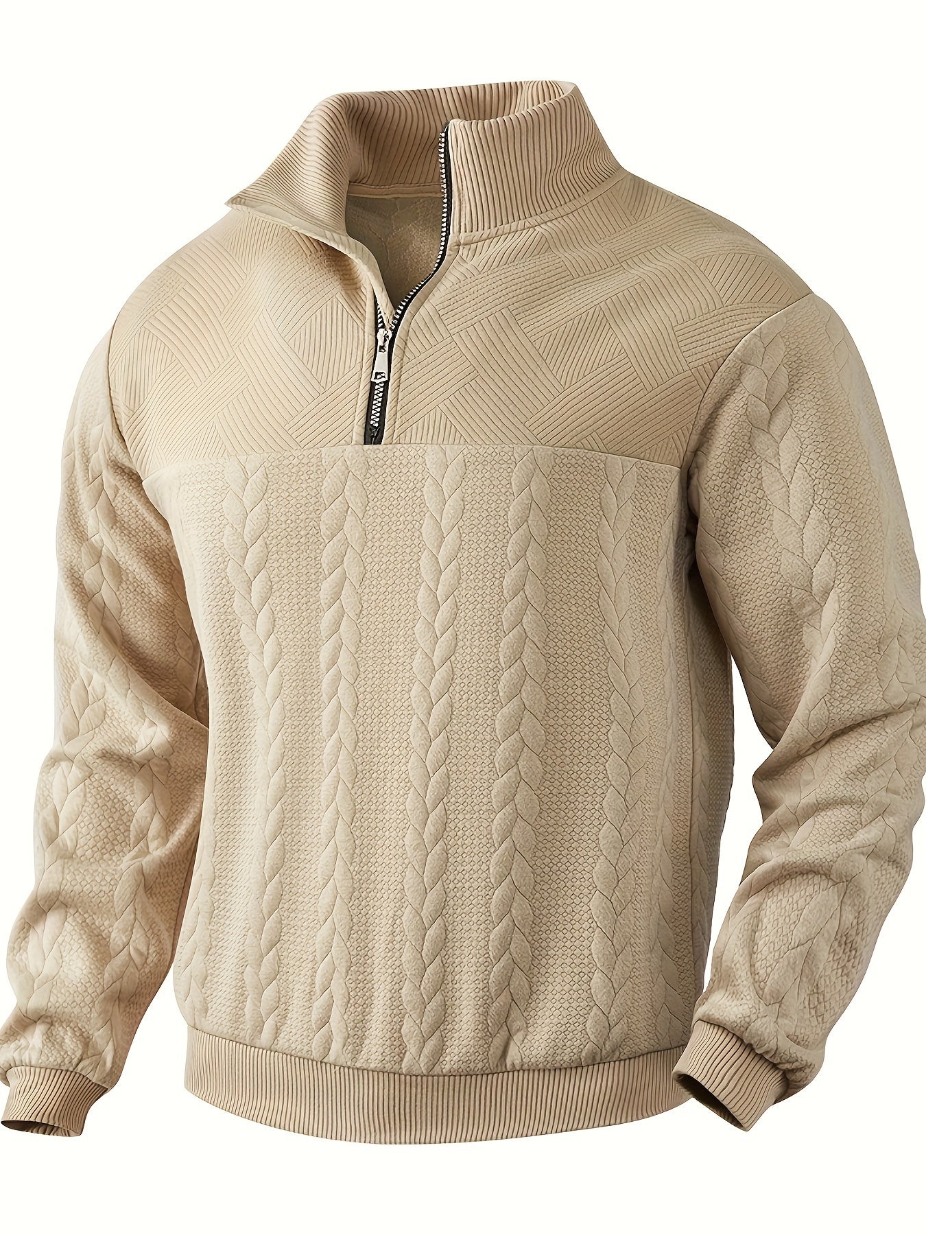 Rafael - Maglione da uomo vintage con cerniera