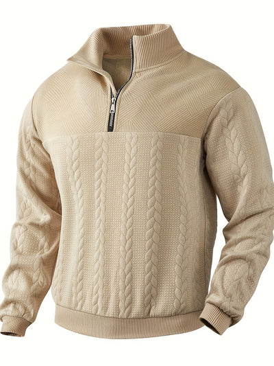 Rafael - Maglione da uomo vintage con cerniera