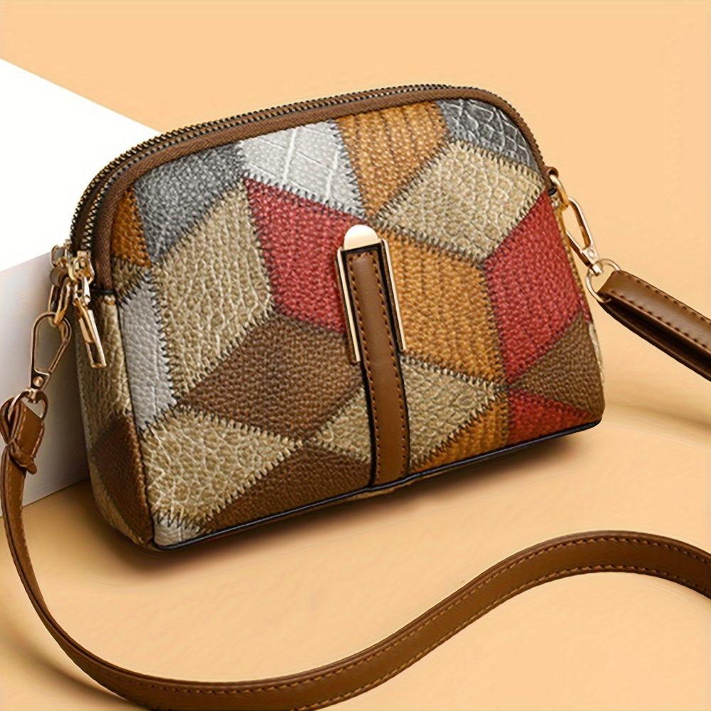 Luna | Mini-Borsa a tracolla in design patchwork