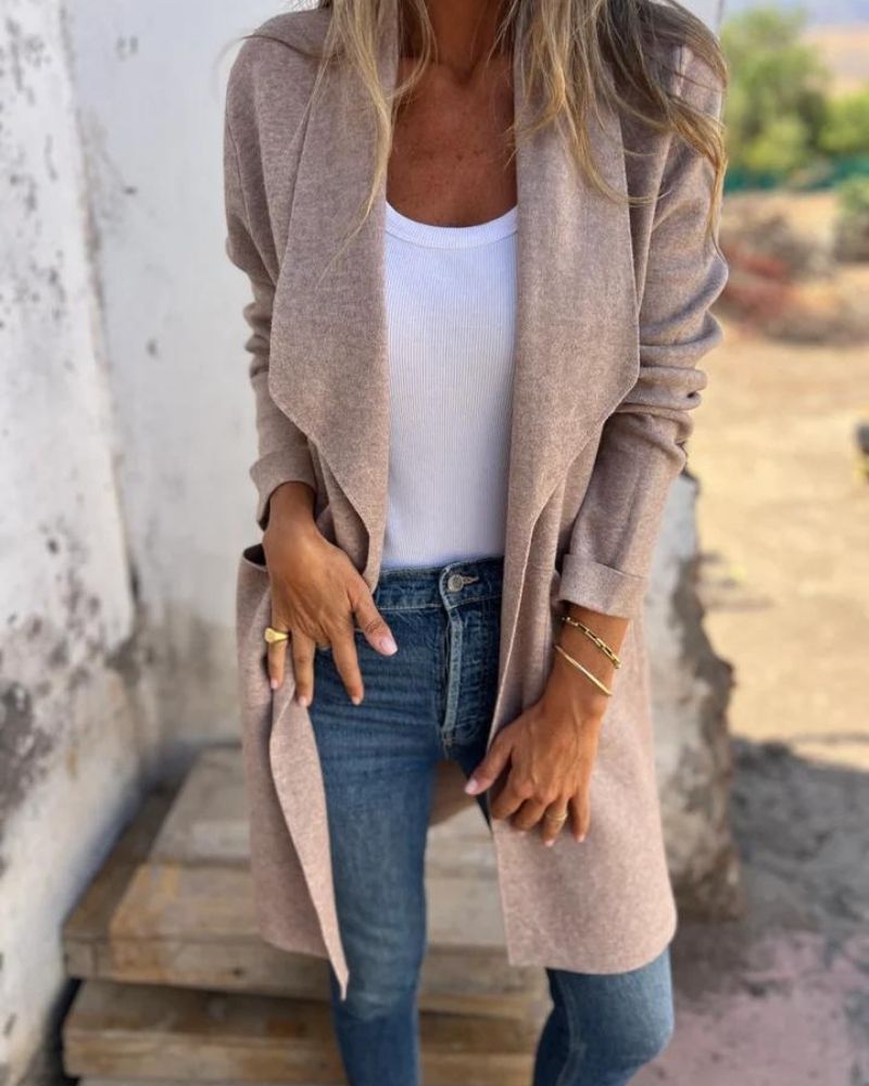 EIGONA - GIACCA CARDIGAN CON COLLETTO CASUAL