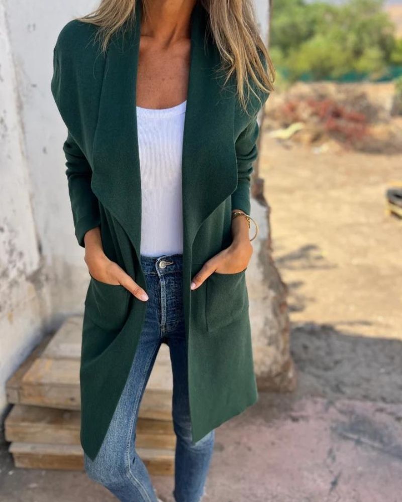 EIGONA - GIACCA CARDIGAN CON COLLETTO CASUAL