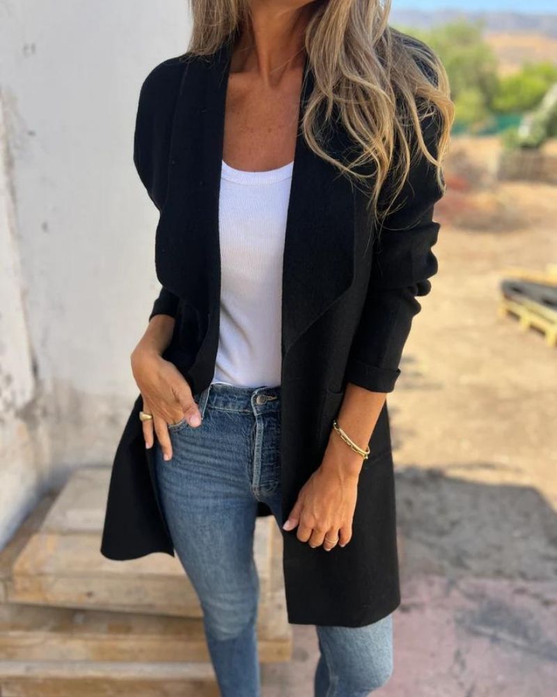 EIGONA - GIACCA CARDIGAN CON COLLETTO CASUAL