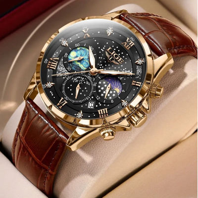 Orologio Elegante con Fase Lunare