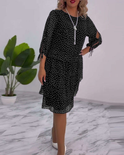 Malani | Vestito a pois a strati