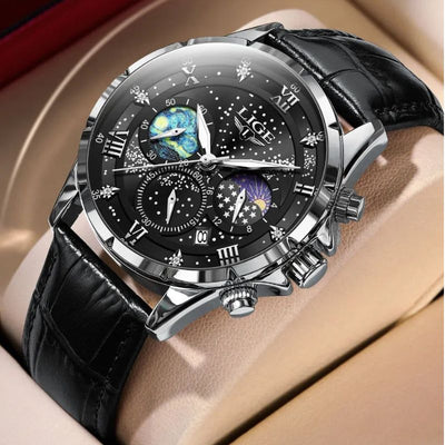 Orologio Elegante con Fase Lunare