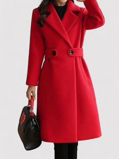 Clara - Cappotto in lana con cintura