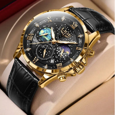 Orologio Elegante con Fase Lunare