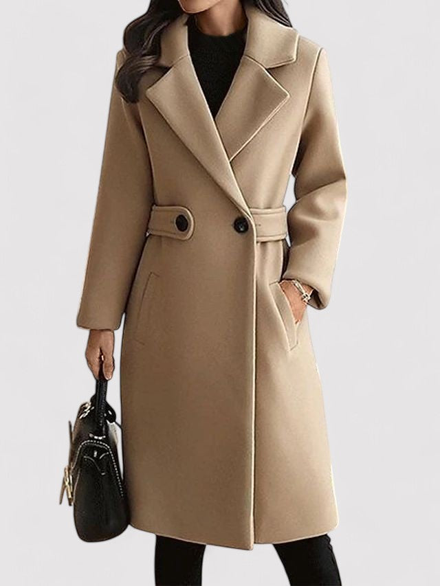 Clara - Cappotto in lana con cintura