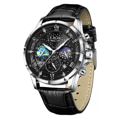 Orologio Elegante con Fase Lunare
