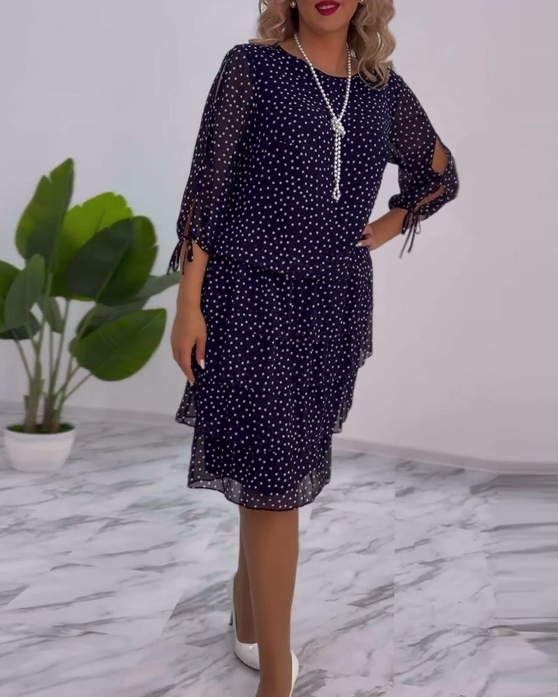 Malani | Vestito a pois a strati