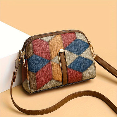 Luna | Mini-Borsa a tracolla in design patchwork