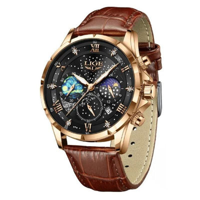 Orologio Elegante con Fase Lunare