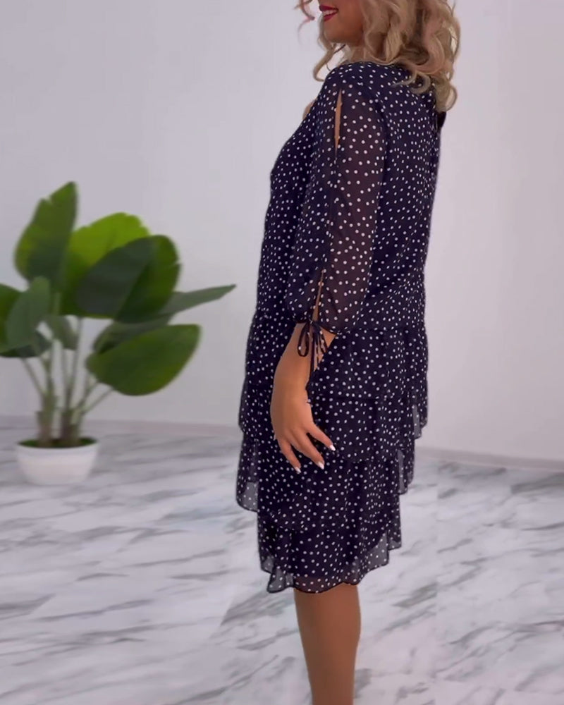 Malani | Vestito a pois a strati