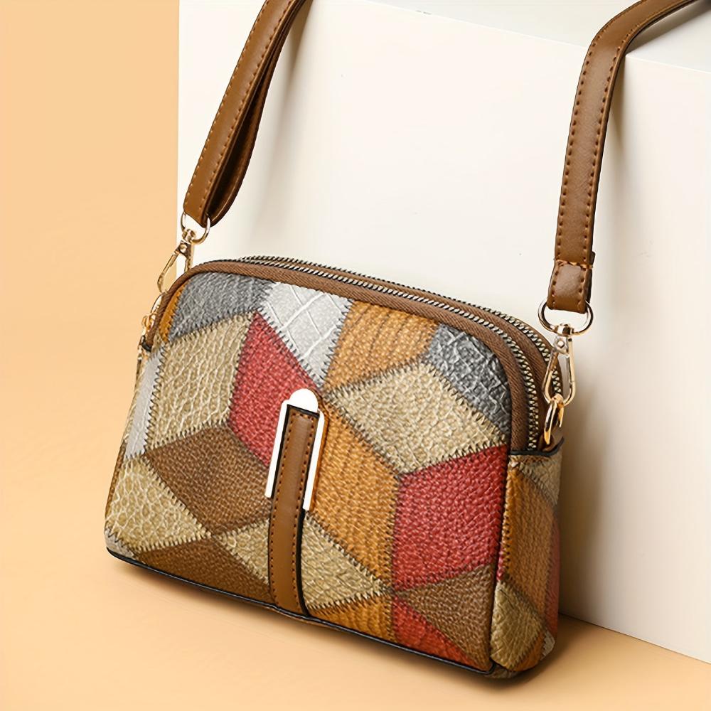 Luna | Mini-Borsa a tracolla in design patchwork