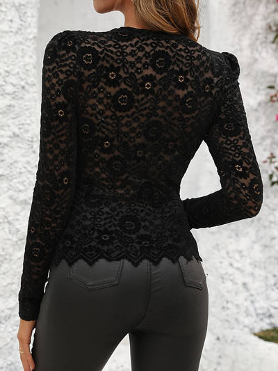 Stella | Top in pizzo a maniche lunghe per donne