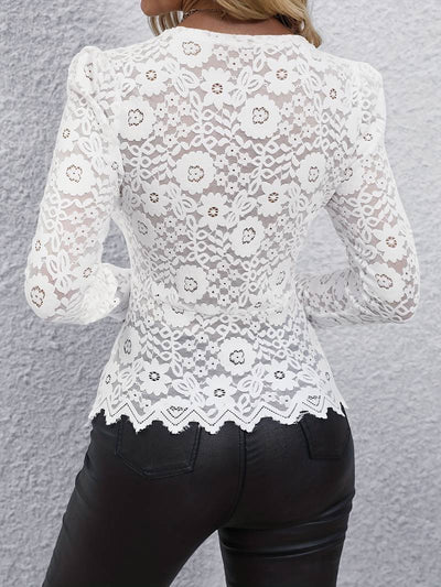 Stella | Top in pizzo a maniche lunghe per donne