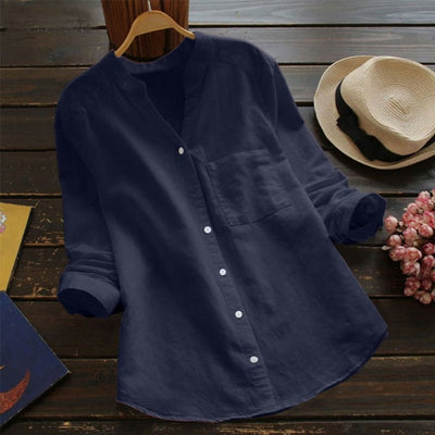 Greta | Camicia in lino a manica lunga elegante