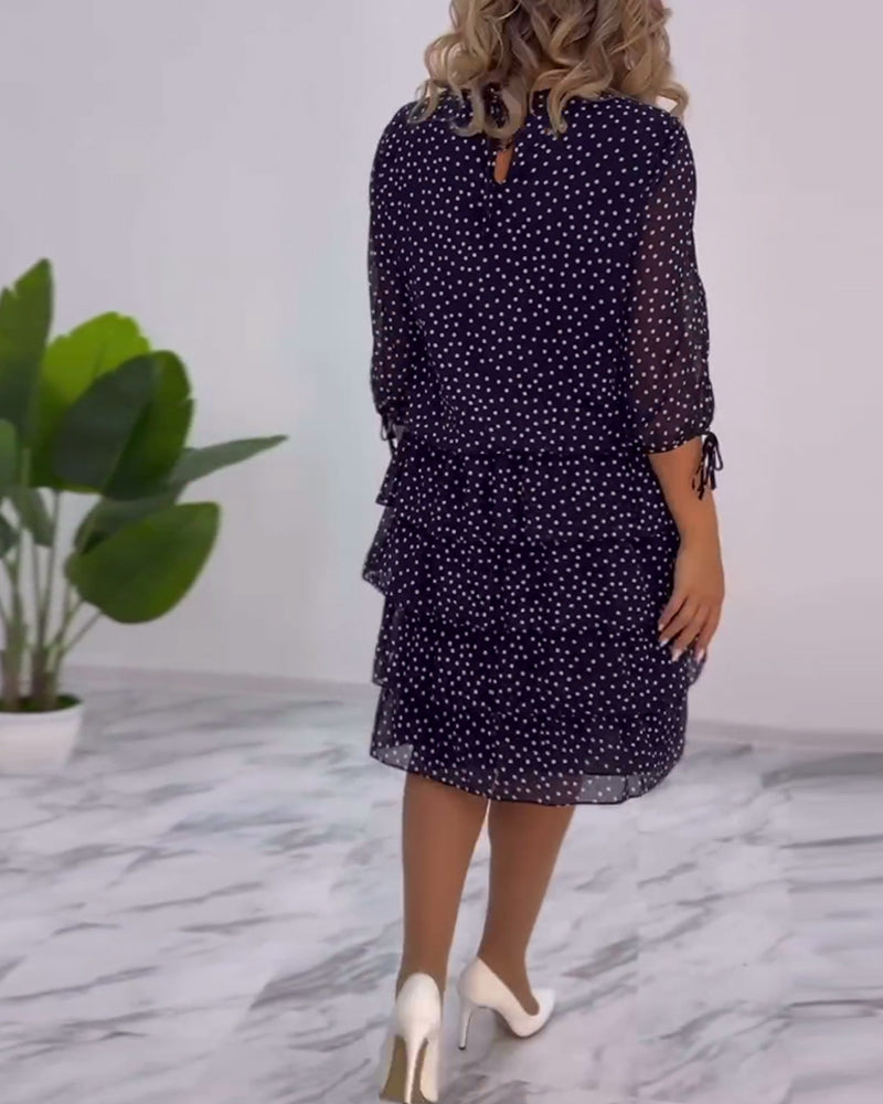 Malani | Vestito a pois a strati