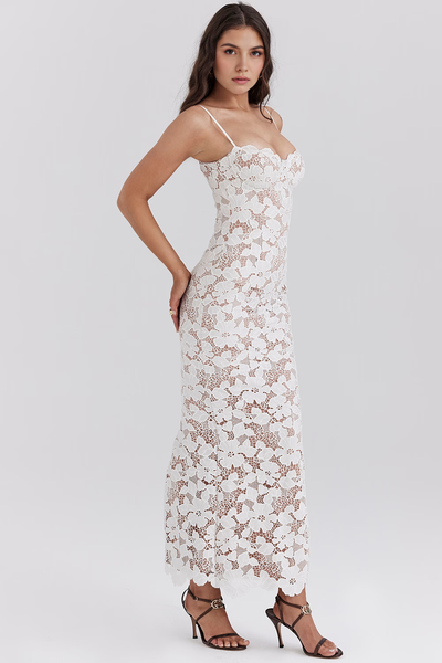EVANGELINE - Abito Maxi Ricamato