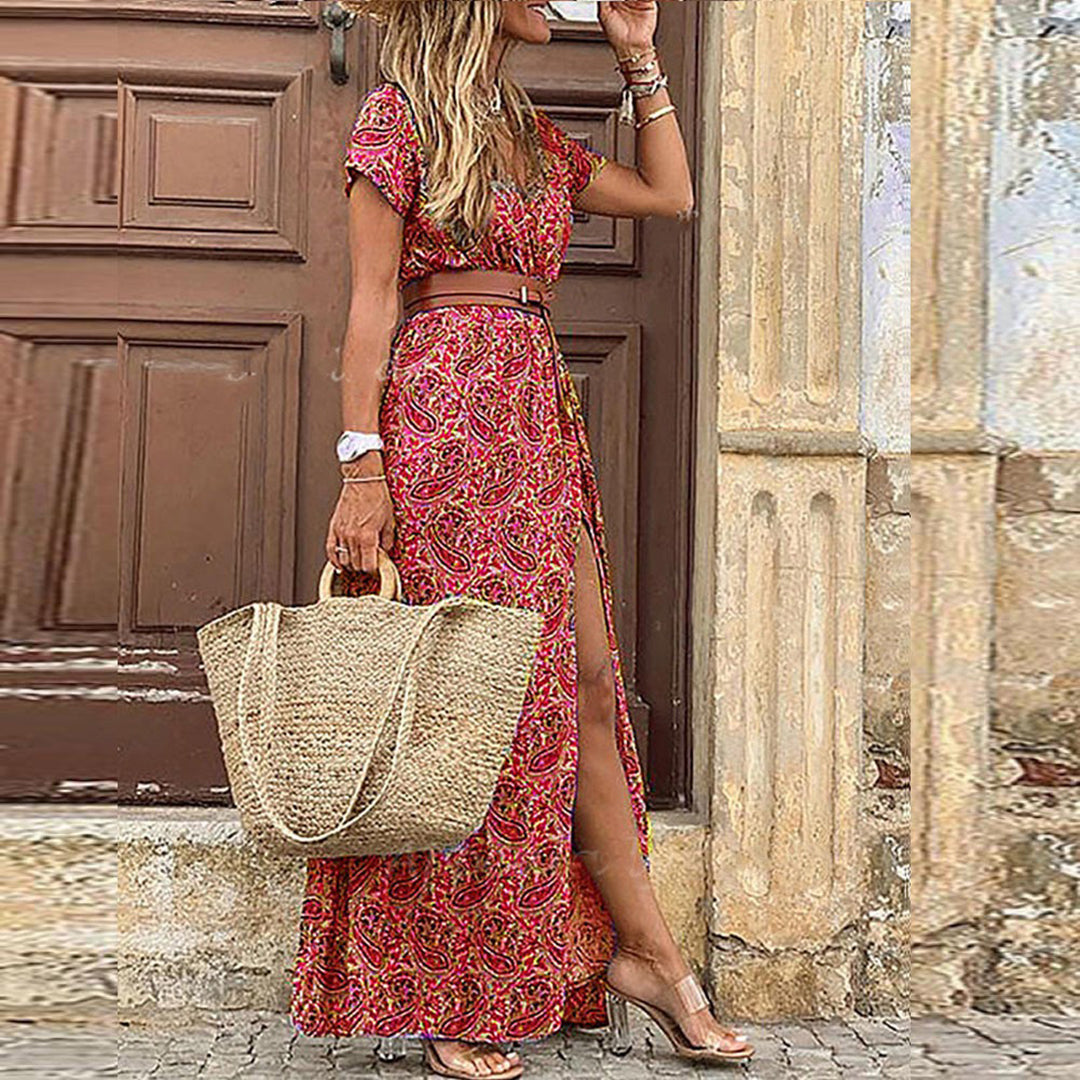 Vieve™ - Maxi Ibiza Dress - Inclusa cintura