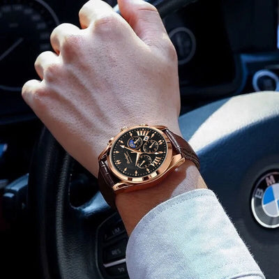 Orologio di Lusso con Cinturino in Pelle Elegante