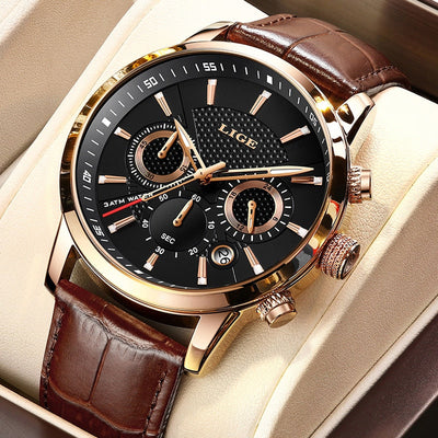Orologio in pelle militare alla moda