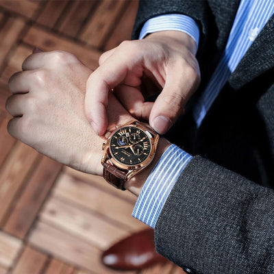 Orologio di Lusso con Cinturino in Pelle Elegante