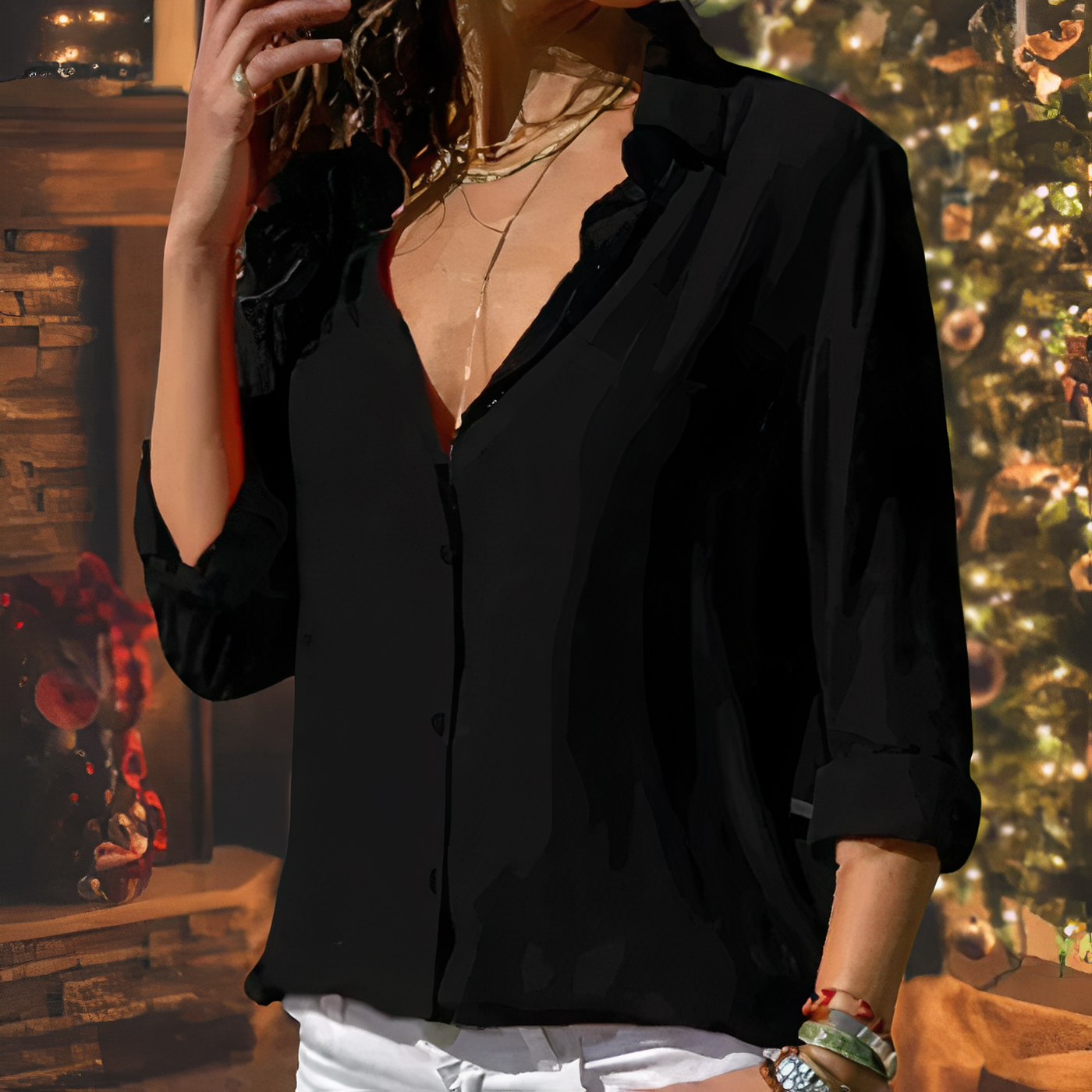 Alina | Elegante Blusa in Chiffon per Donne