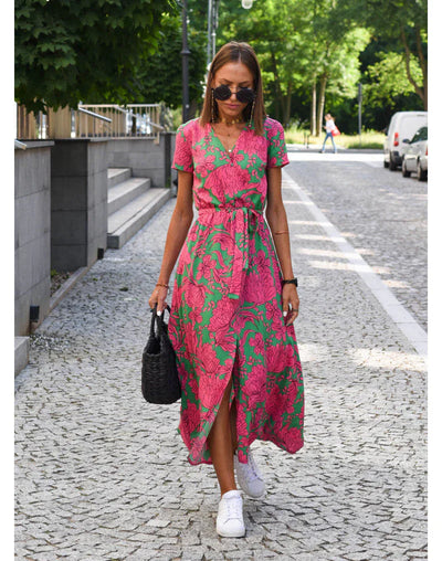 Suzanne - Elegante abito con scollatura a V
