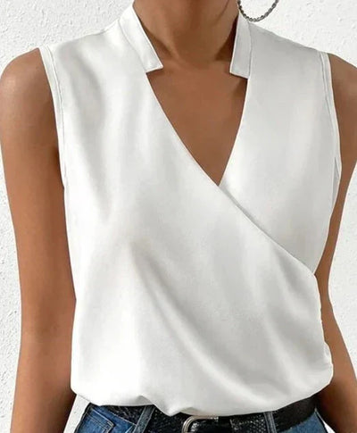 Madisyn | Elegante top senza maniche monocolore