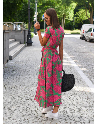 Suzanne - Elegante abito con scollatura a V