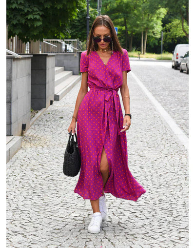 Suzanne - Elegante abito con scollatura a V