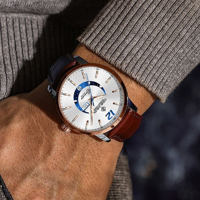 Orologio Elegante con Fase Lunare