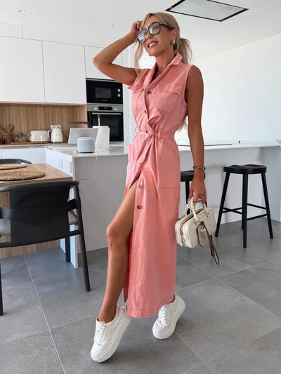 Louisa - Maxi Abito in Denim