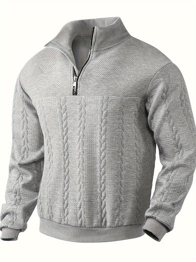 Rafael - Maglione da uomo vintage con cerniera