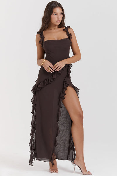 Dalila | Abito lungo con ruches