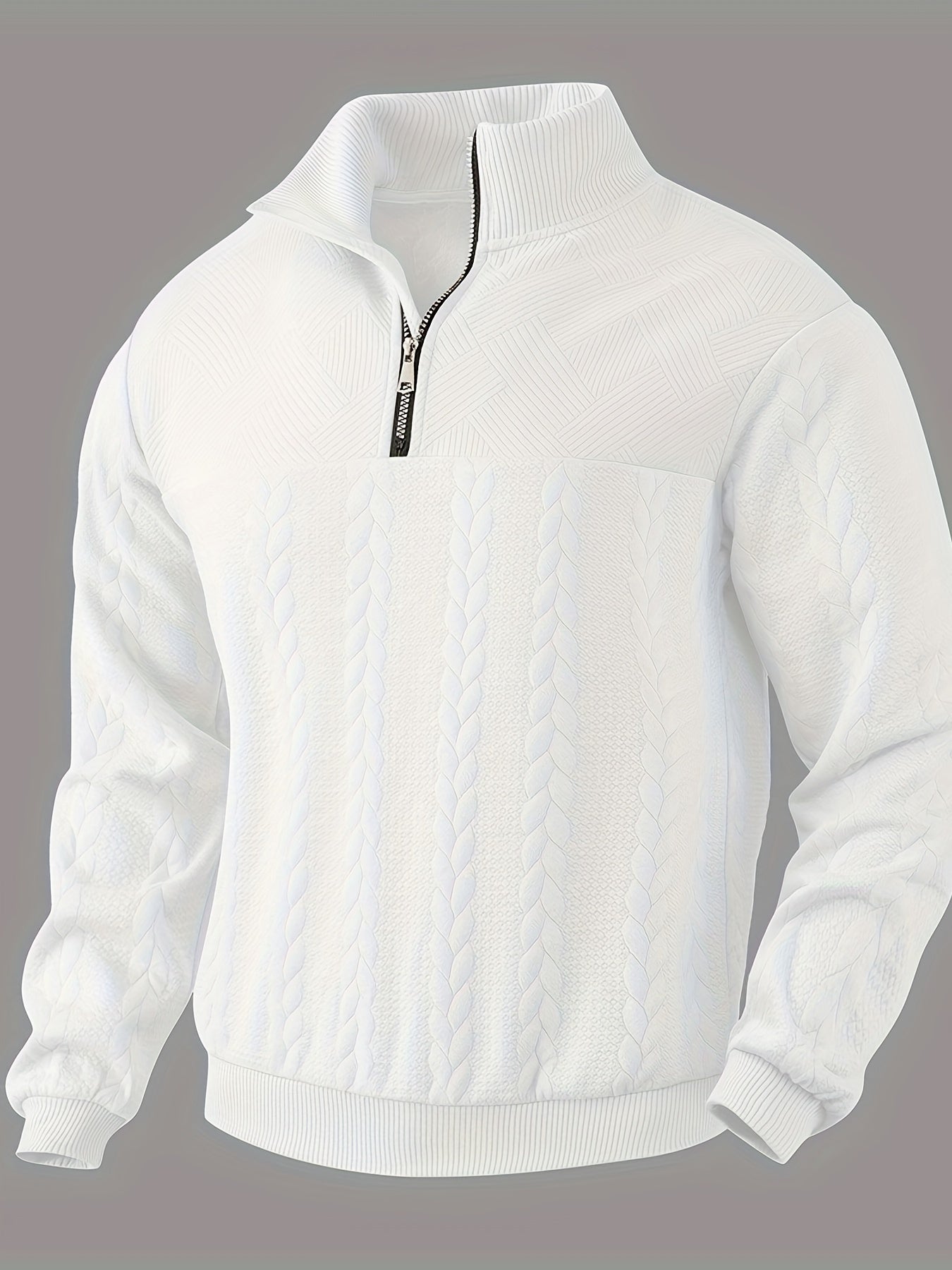 Rafael - Maglione da uomo vintage con cerniera