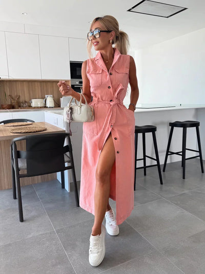 Louisa - Maxi Abito in Denim