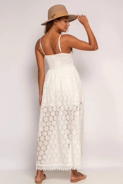Nina™ Chique Abito Bianco Ibiza