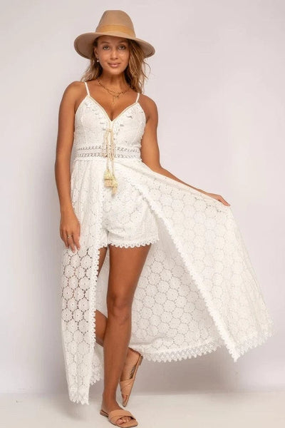 Nina™ Chique Abito Bianco Ibiza