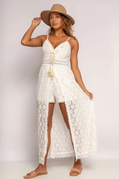 Nina™ Chique Abito Bianco Ibiza