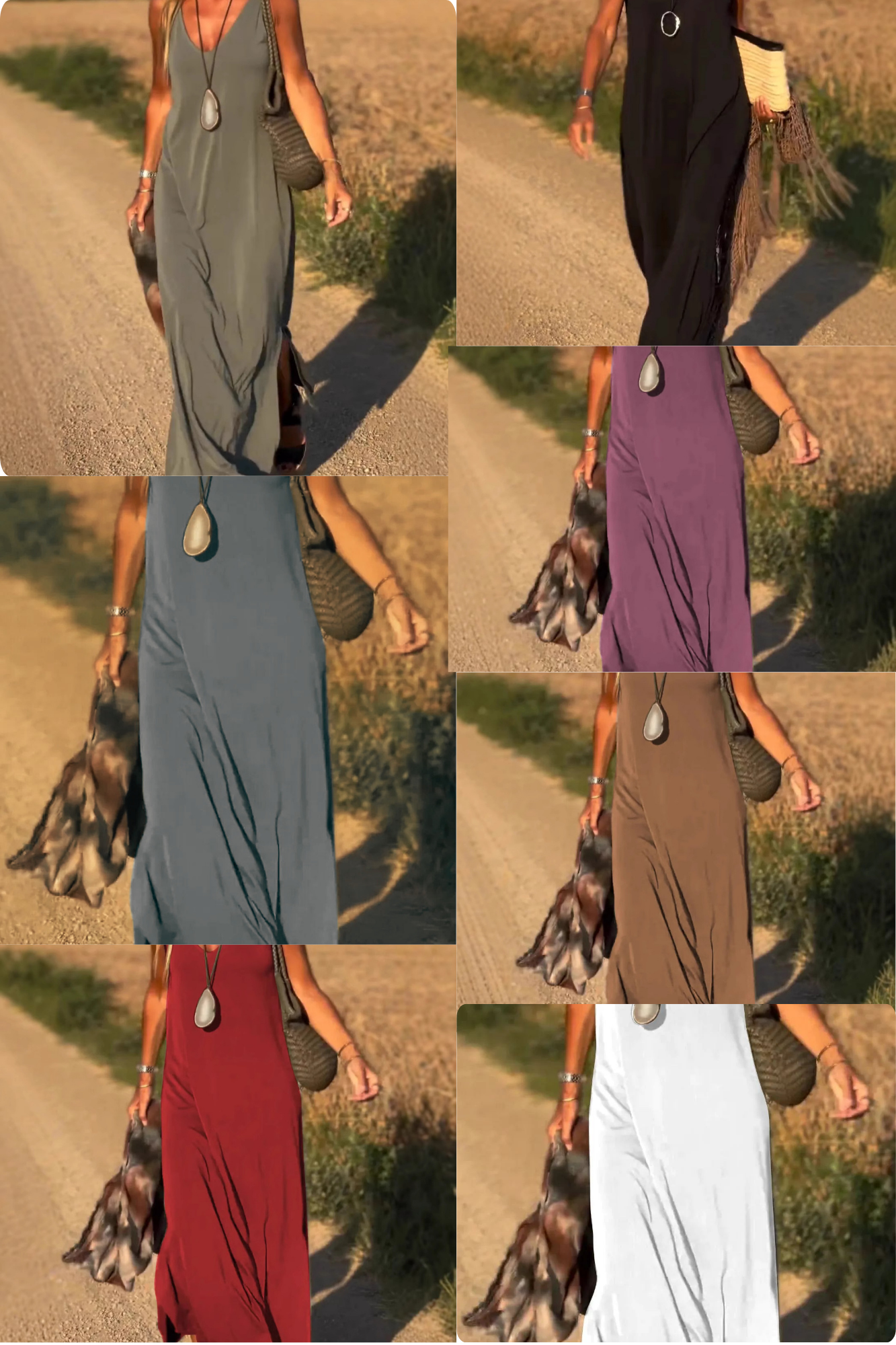 Lilia - Maxi abito con scollo a V