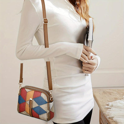 Luna | Mini-Borsa a tracolla in design patchwork